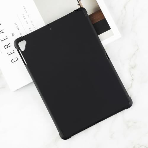 Funda y protector de pantalla iPad Air 2 2014 Wi-Fi Cellular cubierta con vidrio templado negro 4
