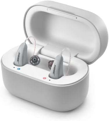 Lexie B2 OTC Hearing Aids Powered by Bose - Rechargeable Self-fitting OTC Hearing Aids for Adults and Seniors with Invisible Fit and All Day Comfort | Latest Release, Noise Reduction and Self-Fit Solution (Light Gray)