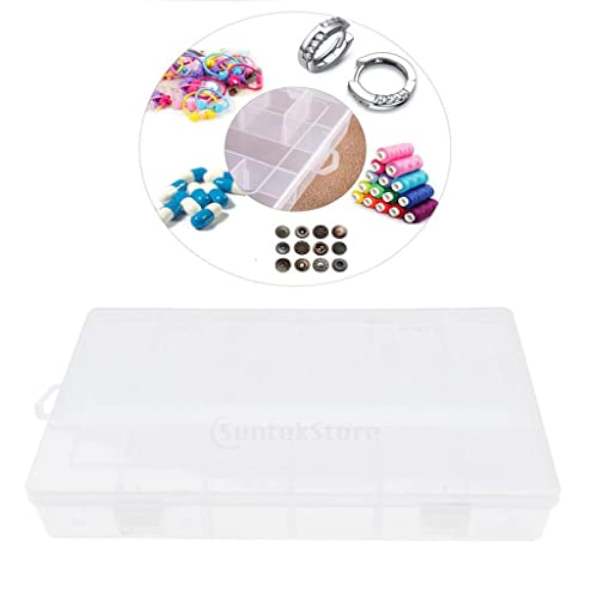 13 Slots Square Case Storage Box for Rings and Jewelry