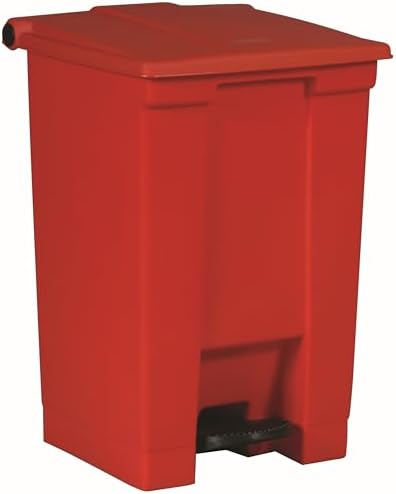Rubbermaid Commercial Products Legacy Step-On Can, Red, 12-Gallon