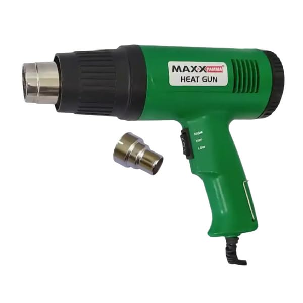 Image of New Maxx Pamma 2000W Heat Gun with Durable Copper Heating Element, Variable Hot Air Tool for Shrink Wrapping, Paint Removal, PVC Bending, Crafting & Multi-Purpose Use