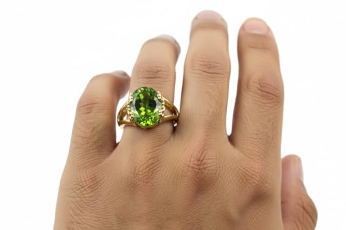 Image of 55Carat Choose Your Color Genuine Stone Ring 18K Gold Plated Oval Handmade Jewellery for Gift Sizes 4-13
