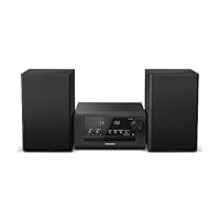 Panasonic SC-PM702EG-K Neat Compact Micro Hi-Fi Stereo System with CD, DAB+/FM Radio, USB and Bluetooth, 80W Speakers, Bass Control, Black.