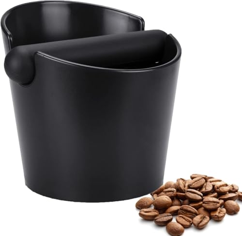 Image of THW Espresso Knock Box,4.8 Inch Coffee Ground Knock Box,Shock-Absorbent Durable Knock Container with Removable Knock Bar and Non-Slip Base Espresso Knock Box Espresso Machine Accessories
