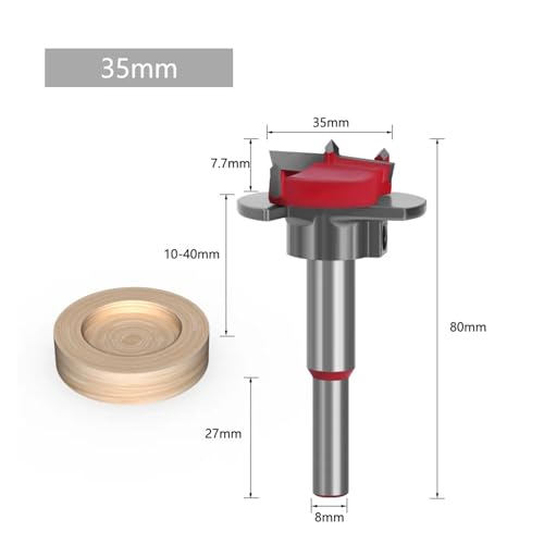 Kit de brocas ajustables para bisagras de 15-35mm, 5 piezas miniatura 2