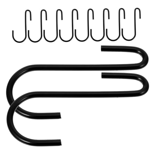 Toyvian 20pcs Heavy Duty S Hooks for Feeder Hangers Sturdy Railing Planter Hooks for Use for Hanging Plants Wind Chimes and Gardening Tools