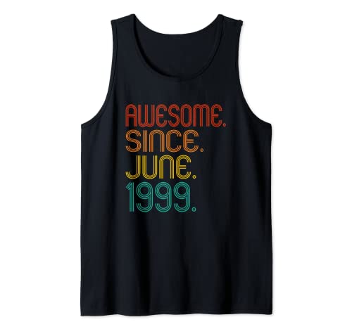 Awesome Since June 1999 24th Birthday Vintage 24 Years Old Camiseta sin Mangas