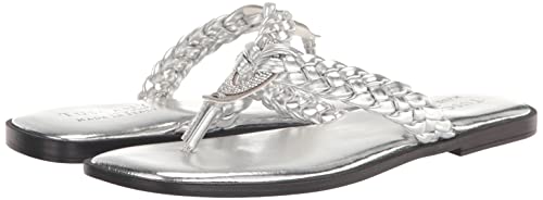Tuscany By Easy Street Women's Coletta Flat Sandal, Silver, 9 #TOP6