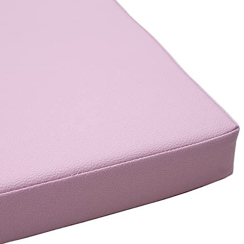 Jblwsgt Cushion Custom Size, Cushions For Outdoor Indoor Patio Furniture Bench, Memory Foam Seat Cushion, Removable Leather Cover Waterproof (Custom Size, Pink) #TOP1