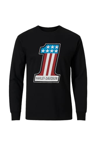 Harley-Davidson Men's #1 Racing Long Sleeve Tee - Black, 99073-24VM