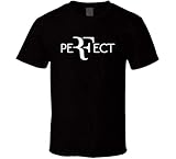 100% Baumwolle mingming Perfect RF Roger Federer Wimbledon Tennis T-ShirtBlackM