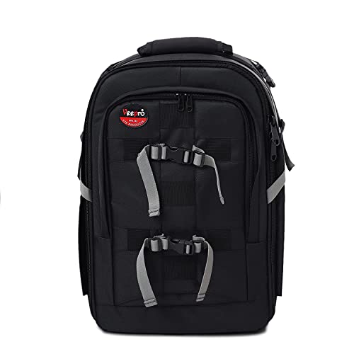 Image of VTS DSLR Camera Waterproof Backpack for Lens Accessories Tripod Monopod Heavy Duty and Video Camera (Black)