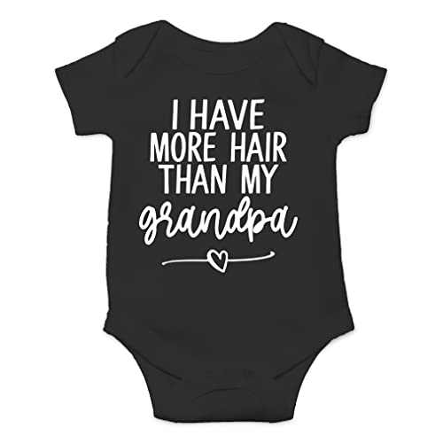 AW Fashions I Have More Hair Than My Grandpa Baby Bodysuit Funny Adorable Newborn Romper Unisex Boys Girls