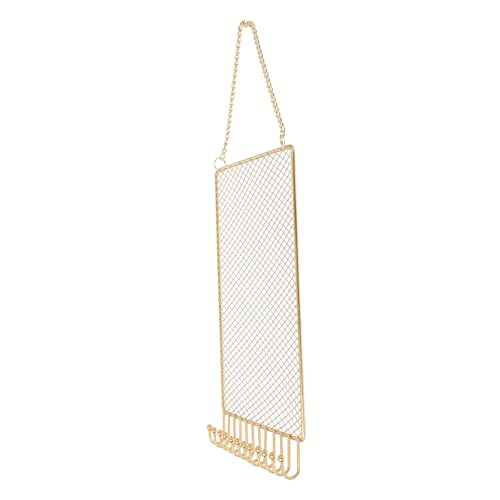 BESTYASH Estante De Joyería De Pared Perchero Soporte Organizador De Joyas Decoración Estética De La Bandejas Organizador De Joyas De Pared Poseedor Oro Junta Golden Planchar