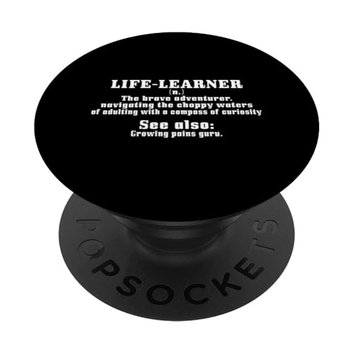 Life Learner - the brave adventurer navigating the choppy PopSockets Swappable PopGrip, Black