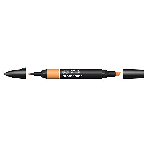 Image of Winsor & Newton Promarker, Alcohol Based Markers, Ginger (O136), Double Tipped Drawing Marker Set for Artists, Graphic Designers, Illustrators - Chisel & Fine Twin Tip, Streak Free Coverage