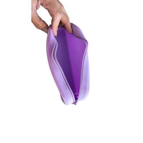 Image of pencil pouch pencil case silicone pencil case (Pencil case Blank-Pink)