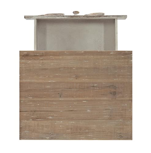 Powell D1299A19SC Caspian Fish Storage Side End Table, White - Image 8