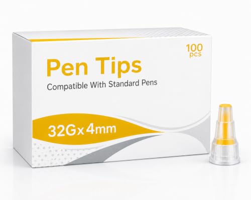Pen Tips - Measuring Tool 32/4 - Pack of 100 With Protective Film - Clean Packed Universal Connector - Laboratory Beauty and Cosmetic Production