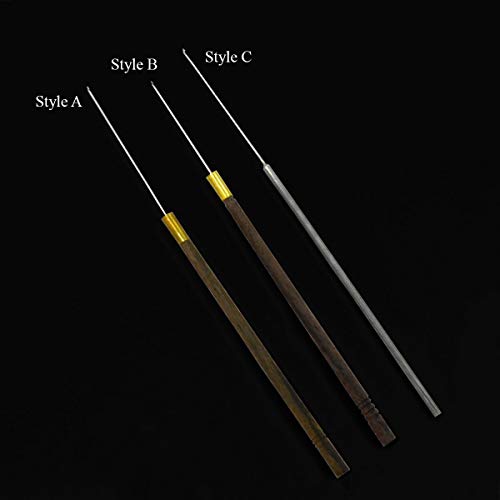 EmbroideryMaterial Aari Needles Set for Embroidery Work, Maggam Work, Beading Work, Zardhosi Work (Style A,B & C, 0.5 MM Thick, Pack of 5 Pieces)