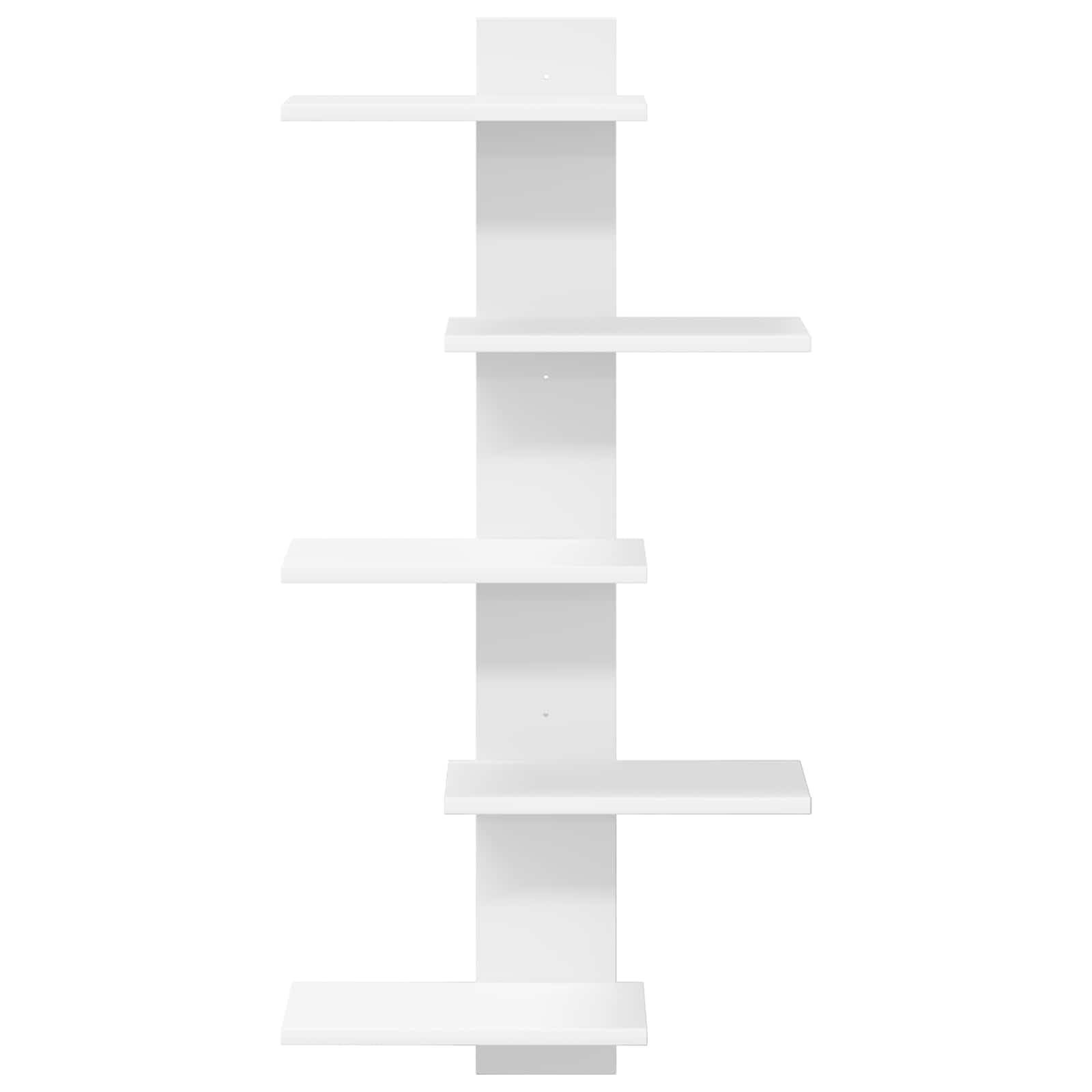 Scaffale da parete bianco, 48,5 x 15 x 101 cm, in legno