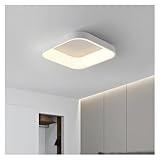 Nordic - Lámpara de techo LED redonda minimalista, regulable, control remoto, luz blanca para dormitorio y sala de estar, diseño italiano moderno (36 x 36 cm)