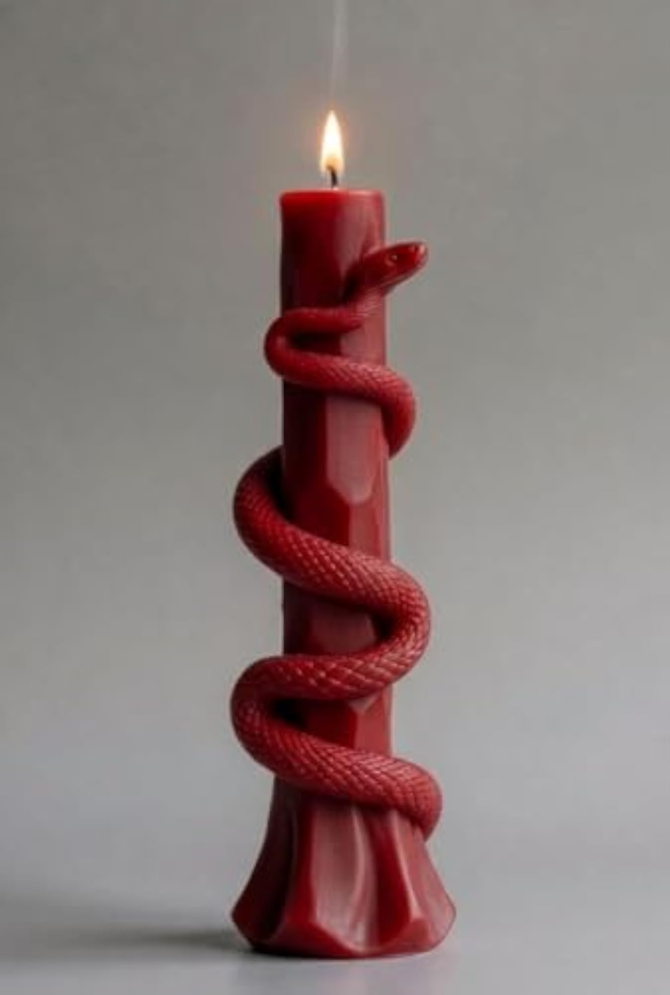 Gothic Aesthetic Serpent Pillar Candle for Home Decor