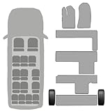 Custom Fit Carpet Floor Mats for Ford Transit Passenger Vans (2015–2026 15 Passenger-Single Rear Tires) – Non-Slip, Heavy Duty, 20oz Nylon Carpet, Made in USA – Full Coverage by Auto Mat Store– Black