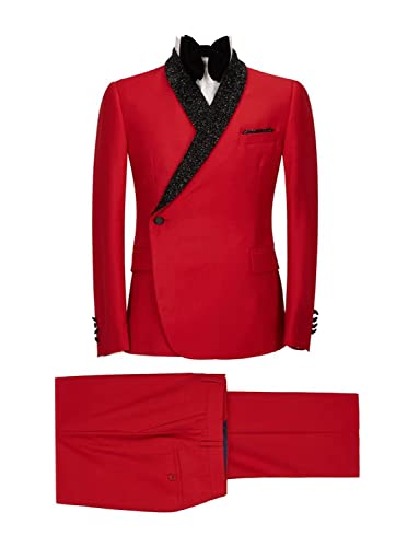Smokings Veste Pantalon Homme Costume 2 pièces aux Finitions Haut de Gamme