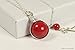 Jessica Luu Jewelry Red Coral Pearl Earrings Sterling Silver or Gold Wire Wrapped Handmade