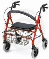 Rolling Walker Red Petite Mini 400 lb Capacity