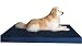 Dogbed4less 55x47x4-Inch Orthopedic Memory Foam Dog Bed with Durable Denim Cover and Waterproof Liner, Blue
