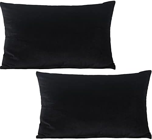 Tennove Cushion Covers 50x50cm Soft Solid Velvet Throw Pillow Covers Pack of 2 Decorative Pillowcases Square Cushion Cases Protectors for Sofa Bed Couch Bench, Wine Red