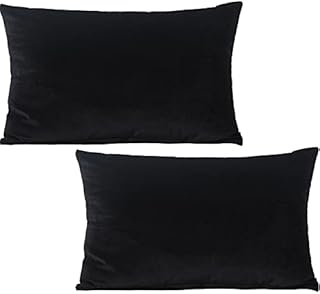 Tennove Cushion Covers 50x50cm Soft Solid Velvet Throw Pillow Covers Pack of 2 Decorative Pillowcases Square Cushion Cases Protectors for Sofa Bed Couch Bench, Wine Red