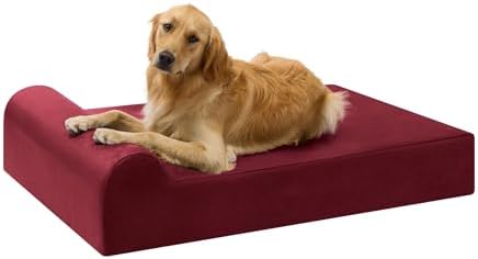 Barker Beds Large Orthopedic Dog Bed - 7" Pillow Top with Headres...