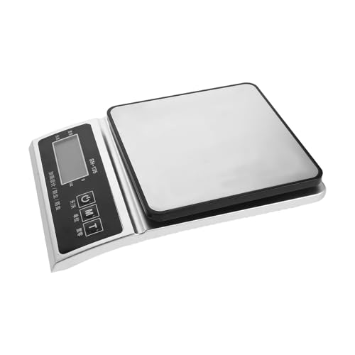 BAZEITFLOW Báscula Electrónica de Cocina Digital 3kg Precisión 01g Superficie de Acero Inoxidable Mini Báscula para Hornear y Pesar Alimentos Adecuado para Repostería y Uso Doméstico