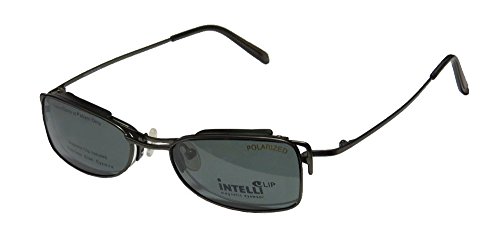 Elite Eyewear Intelli Clip 739 Mens/Womens Designer Half-rim Sunglass Lens Clip-Ons Eyeglasses/Eyewear (47-18-135, Dark Green)