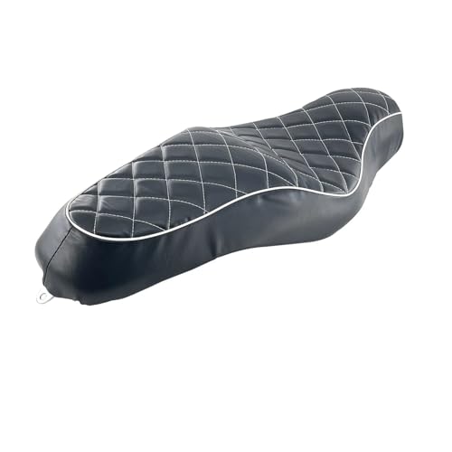Siège de Moto en PU Noir Rhombus Selle Double Sportster XL883 1200 XL48