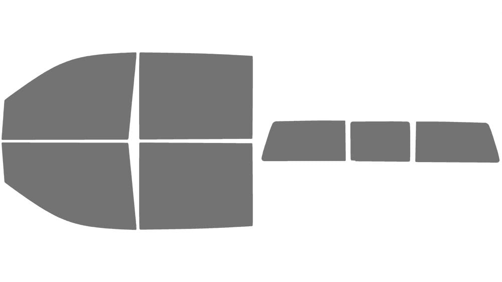 The Tint Effect Precut Window Tint Kit Compatible with GMC Sierra 2500 &amp; 3500 HD Crew Cab (2020-2026) (with 3 piece Slider Rear: 45%) Automotive Film