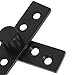 DECORNIJIA 2pcs Stainless Metal 360 Degree Concealed Pivot Door Hinges Durable Central Shaft Hidden Rotation Hinges for Wooden Doors, Matte Black Finish, Small Size, Industrial Hardware