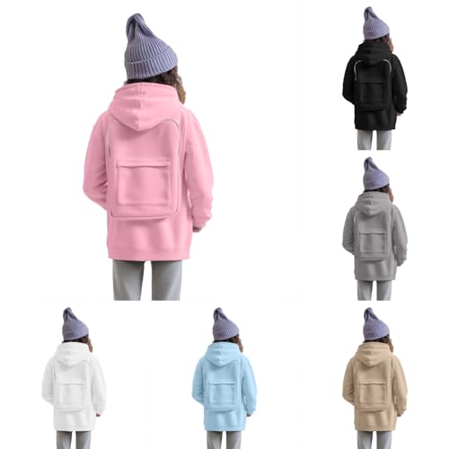 Creative Travel Hoodie with Backpack,Zipper Backpack Hoodie for Boys/Girls Cardigan Lightweight Fall Hoodies