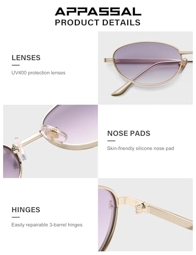 Retro Oval Sunglasses for Women Trendy Classic Shades Y2k Sunnies AP3747
