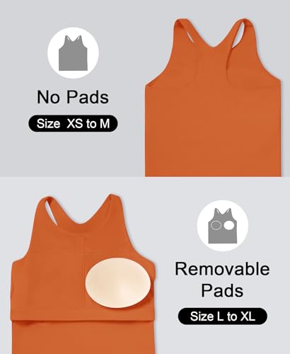 Image of DOCUMO Girls Tank Tops Double Lined Racerback Crop Tops for Kids Sleeveless Workout Tops for Dance, Yoga, Running, Sports