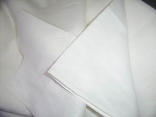 Weißer schwerer Leinenstoff, 147,3 cm breit, Leinen