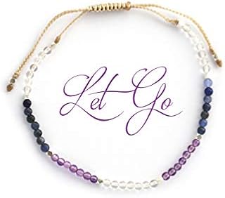 BALIPURA - Let Go Aura Bracelets Gift for Women (2mm Small Beads) - Beaded Crystal, Clear Quartz - 925 Solid Silver Beads - Precious Gemstones Healing Crystals Stone