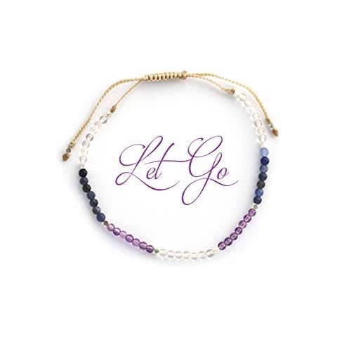 BALIPURA 2 MM CUENTAS PEQUENAS Pulsera Aura Soltar - Amatista, Sodalita y cuarzo Cristal. Cuentas de plata solida 925 "Let Go Hecho a mano en Bali Cover
