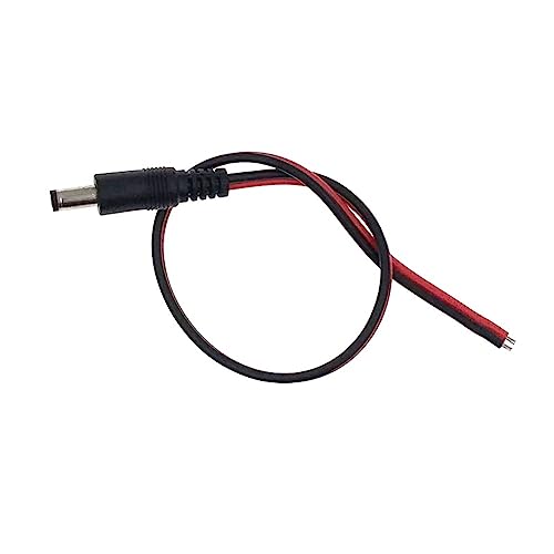 Cable de alimentación de CC 5.5 * 2.1 mm macho de 30 cm para cámaras y tiras LED 50 unidades
