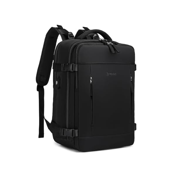 40L-Travel-Backpack-for-Men-17-inch-Laptop-Backpack-Carry-On-Backpack-Airline-Approved-Anti-theft-Backpack-with-USB-Port-Hiking-Backpack-for-Flight-Black Jyvexius 40L Travel Backpack for Men, 17-inch Laptop Backpack Carry-On Backpack Airline Approved, Anti-theft Backpack with USB Port, Hiking Backpack for Flight, Black