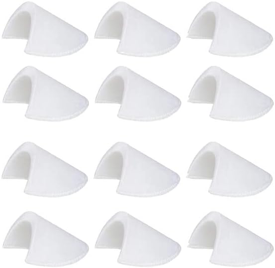 Miniatura 7 de 4 pares de almohadillas de hombro de espuma de poliéster para costura, almohadillas de hombro cubiertas, almohadillas de espuma para coser para