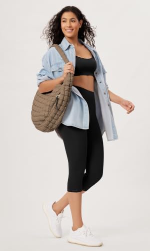 Image of ODODOS Quilted Carryall Tote Bag for Women Crossbody Hobo Lightweight Padding Shoulder Bag